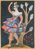 Columbina - a print of a painting of one of the characters from the Commedia dell'arte