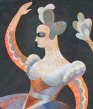Columbina - a print of a painting of one of the characters from the Commedia dell'arte