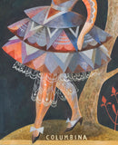 Columbina - a print of a painting of one of the characters from the Commedia dell'arte