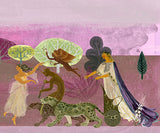 Satyrs and Nymphs on Naxos - Print of an illustration by Sarah Young