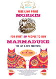 Marmaduke the Cat Tea Towel / Cut and Sew Kit