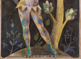 Arlecchino ,(or Harlequin)- a print of a painting of a player  from the Commedia dell'arte