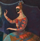 Puppeteers - A print of a painting of a puppet show