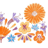 Edible Flowers - Digital Woodcut Print