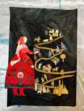 The Storyteller - Print of an original cut paper collage made by Sarah Young
