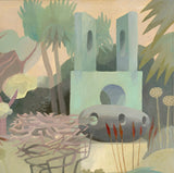 Barbara Hepworth's Garden - Print of a painting