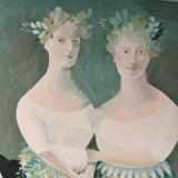 Naiad I & Naiad II -  Print of a painting of two water nymphs
