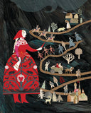 The Storyteller - Print of an original cut paper collage made by Sarah Young