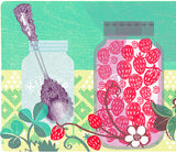 Strawberry Jam - Digital Woodcut Print