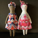 Lottie - Teatowel or Dolly to Cut & Sew - A silkscreen design by Sarah Young