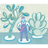 Succulents - Digital Woodcut Print