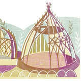 Willow Work - Digital Woodcut Print