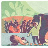Kinder Garden - Digital Woodcut Print