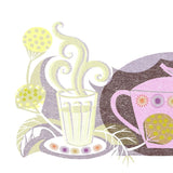 Camomile Tea - Digital Woodcut Print