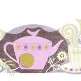 Camomile Tea - Digital Woodcut Print