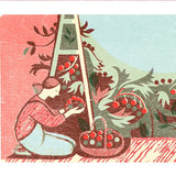 Tomato Harvest - Digital Woodcut Print