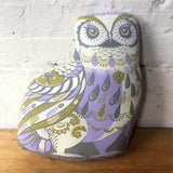 Oswald the Owl Tea Towel / Cut and Sew Kit - A silkscreen design by Sarah Young