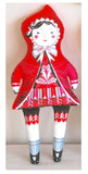 Little Red Riding Hood Tea Towel / Cut and Sew Kit - A silkscreen design by Sarah Young