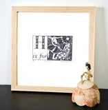 H is for Harlequin - Alphabet Silkscreen Print