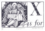 X is for Xylophone - Alphabet Silkscreen Print