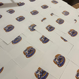 Morris the Cat - a hand printed lino cut print