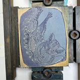 All 4 Cat Handprinted Linocut Prints -