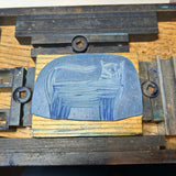 Olwen the Cat - a hand printed lino cut print