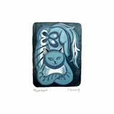 All 4 Cat Handprinted Linocut Prints -