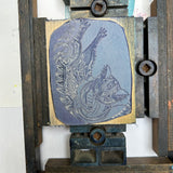 Florence the Cat - a hand printed lino cut print