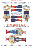 Scrimshaw Sam Tea Towel / Cut and Sew Kit - A silkscreen design by Sarah Young