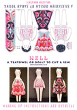Nell - Teatowel or Dolly to Cut & Sew - A silkscreen design by Sarah Young
