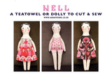 Nell - Teatowel or Dolly to Cut & Sew - A silkscreen design by Sarah Young