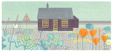 Dungeness - Digital Woodcut Print