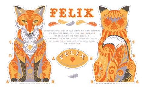 Felix the Fox Tea Towel / Cut and Sew Kit