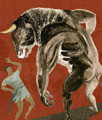 Minotaur - Print of an illustration by Sarah Young