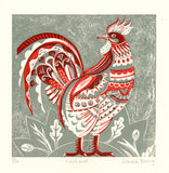 Cock - Relief / Letterpress Print