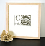 SOLD OUT - C is for Cat - Alphabet Silkscreen Print