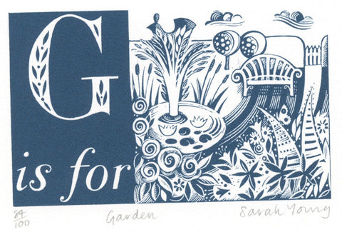 G is for Garden - Alphabet Silkscreen Print