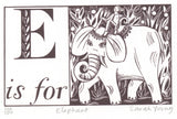 E is for Elephant - Alphabet Silkscreen Print