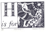 H is for Harlequin - Alphabet Silkscreen Print