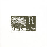 R is for Rhinoceros - Alphabet Silkscreen Print