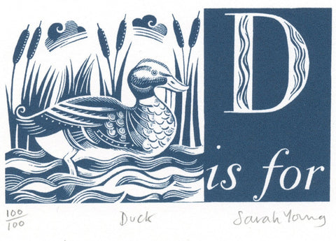 D is for Duck - Alphabet Silkscreen Print