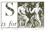 S is for Satyrs - Alphabet Silkscreen Print