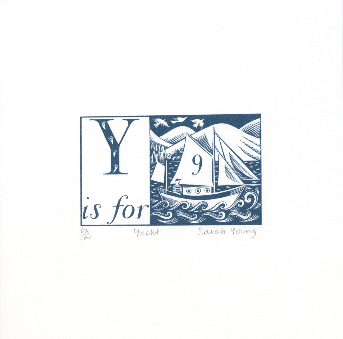 Y is for Yacht - Alphabet Silkscreen Print – Sarah Young